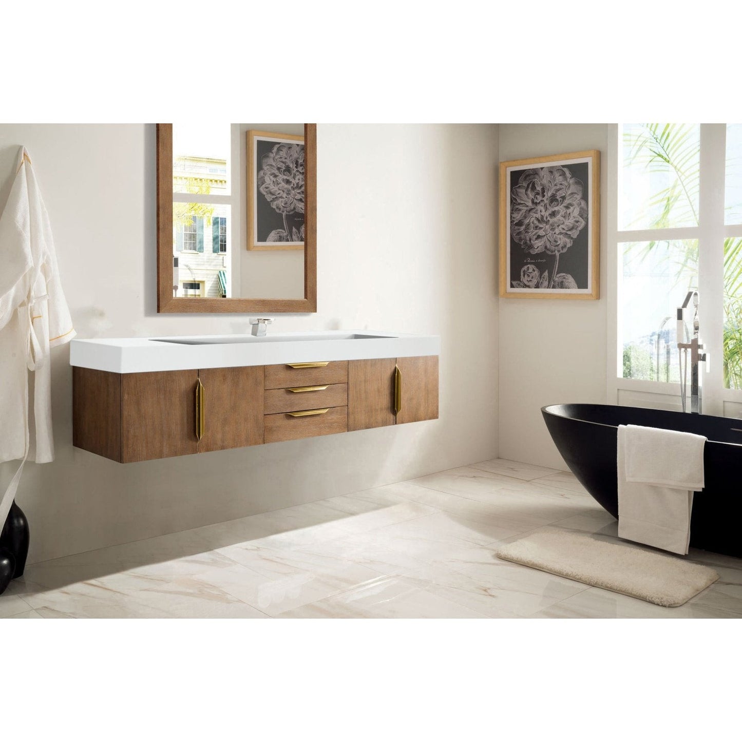 James Martin Vanities Mercer Island 72" Single Vanity - 389-V72S-AGR-G-DGG