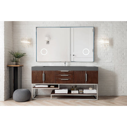 James Martin Vanities Columbia 72" Single Vanity - 388-V72S-AGR-MB-DGG