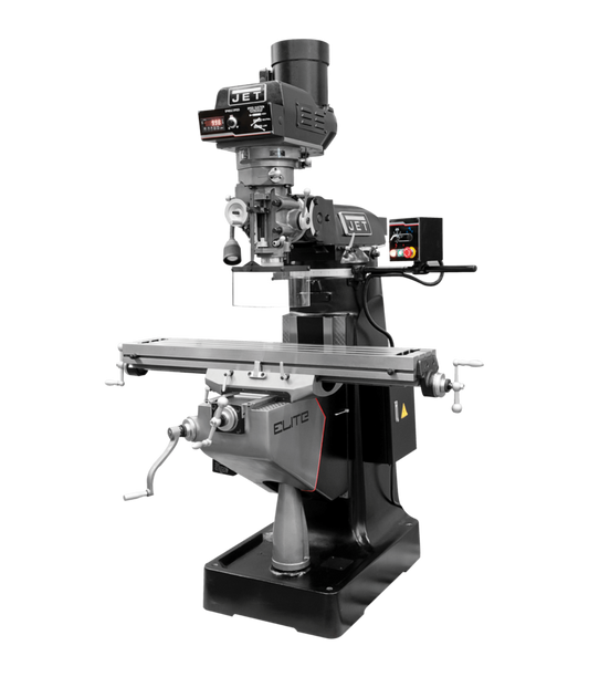 JET Elite ETM-949 Mill with X-Axis JET Powerfeed and USA Made Air Draw Bar - JT9-894104