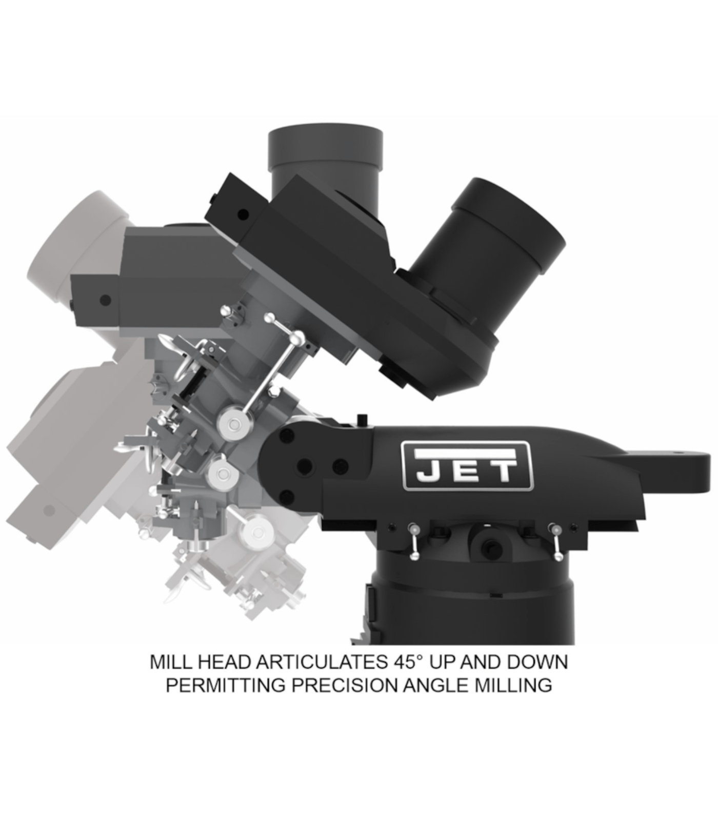 JET Elite ETM-949 Mill with 2-Axis Newall DP700 DRO and X-Axis JET Powerfeed - JT9-894152