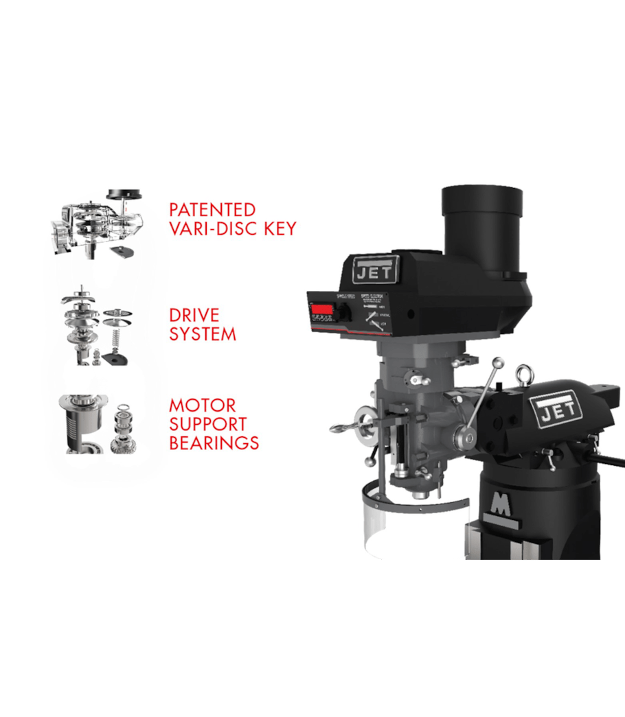 JET Elite EVS-949 Mill with Y-Axis JET Powerfeed - JT9-894301