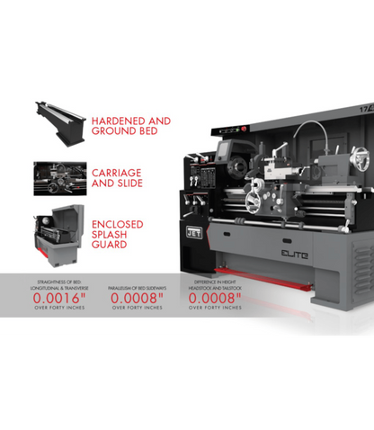 JET Elite Lathe EGH-1740 with Collet Closer - JT9-892501