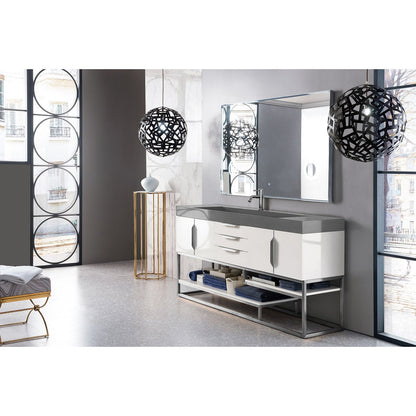 James Martin Vanities Columbia 72" Single Vanity - 388-V72S-AGR-MB-DGG