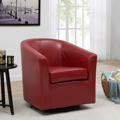 New Pacific Direct Hayden Swivel Bonded Leather Char  - 193012B-67