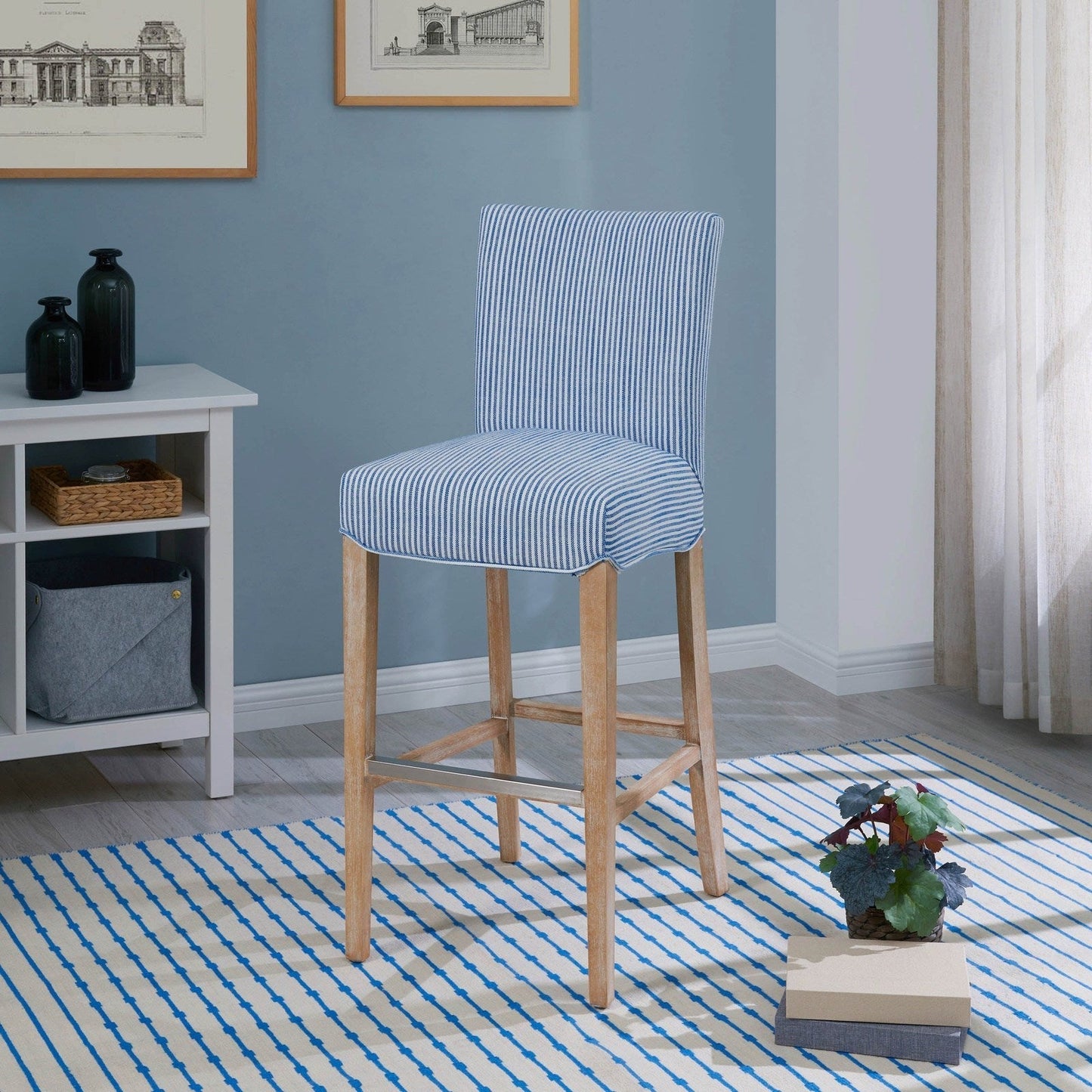 New Pacific Direct Milton Fabric Bar Stool  - 268530-637-N