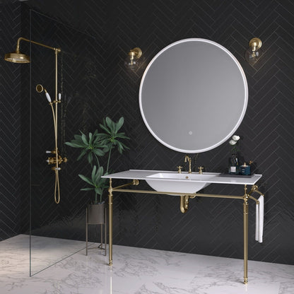 James Martin Vanities Westley 47.2" Single Sink and Console - 319V47.2BRSCRM
