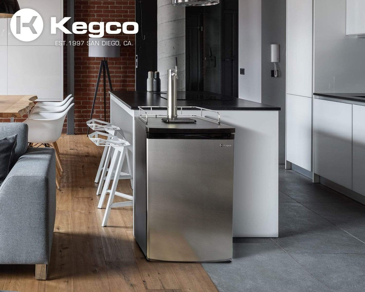 Kegco 20" Wide Tap Stainless Steel Kegerator - K199SS-1NK