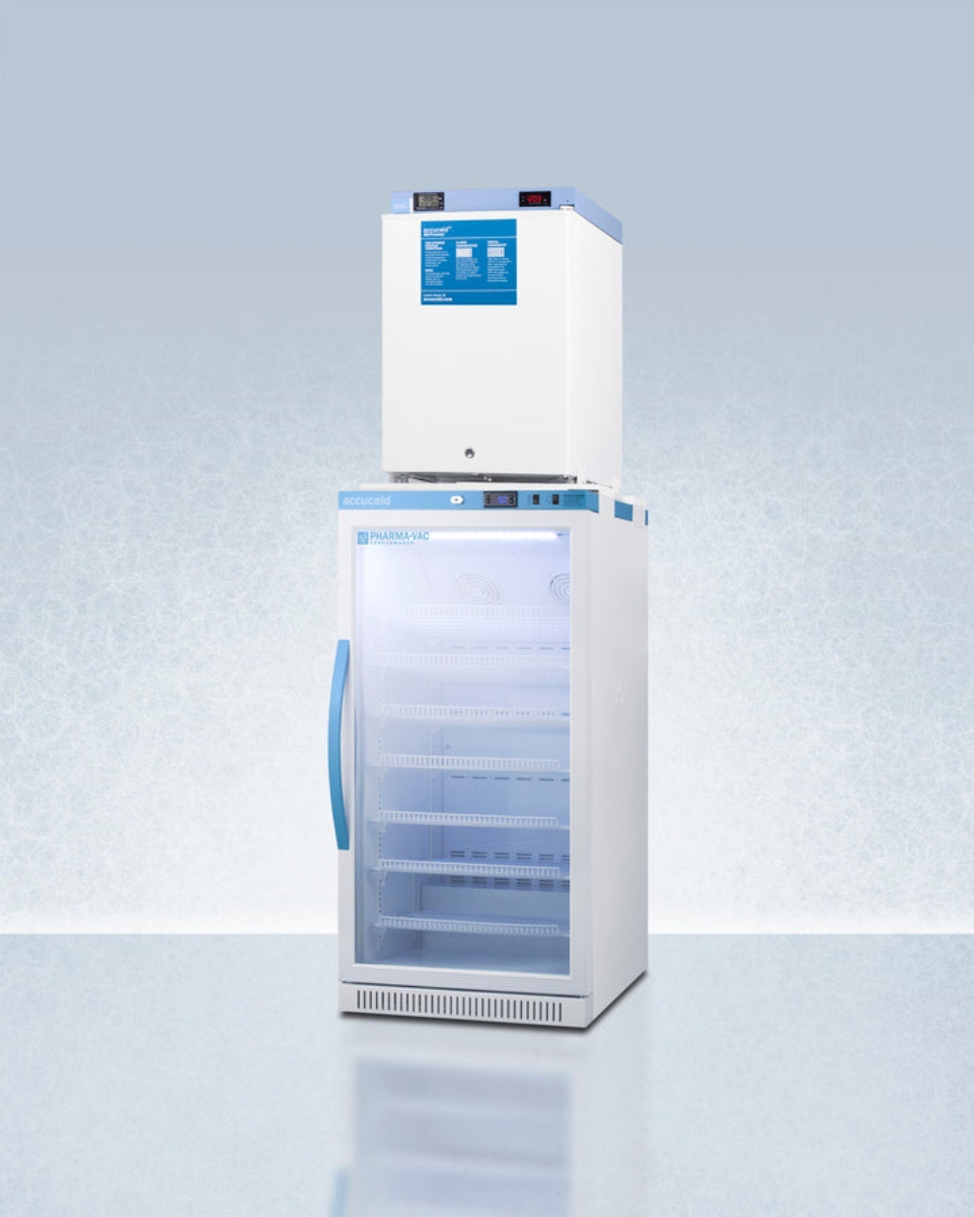 Accucold - 24" Wide All-Refrigerator/All-Freezer Combination - ARG8PV-FS24LSTACKMED2