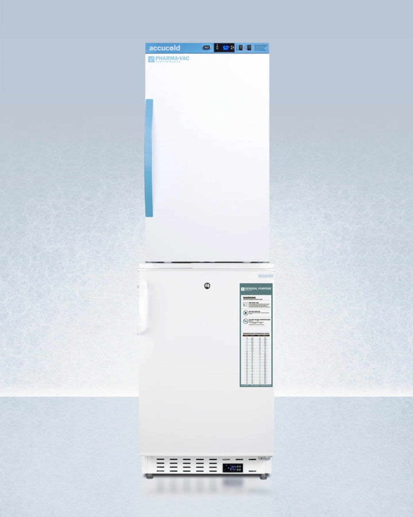 Accucold - 20" Wide Vaccine Refrigerator/freezer Combination - ARS3PV-ADA305AFSTACK