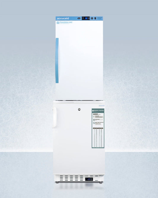 Accucold - 20" Wide Vaccine Refrigerator/freezer Combination - ARS3PV-ADA305AFSTACK