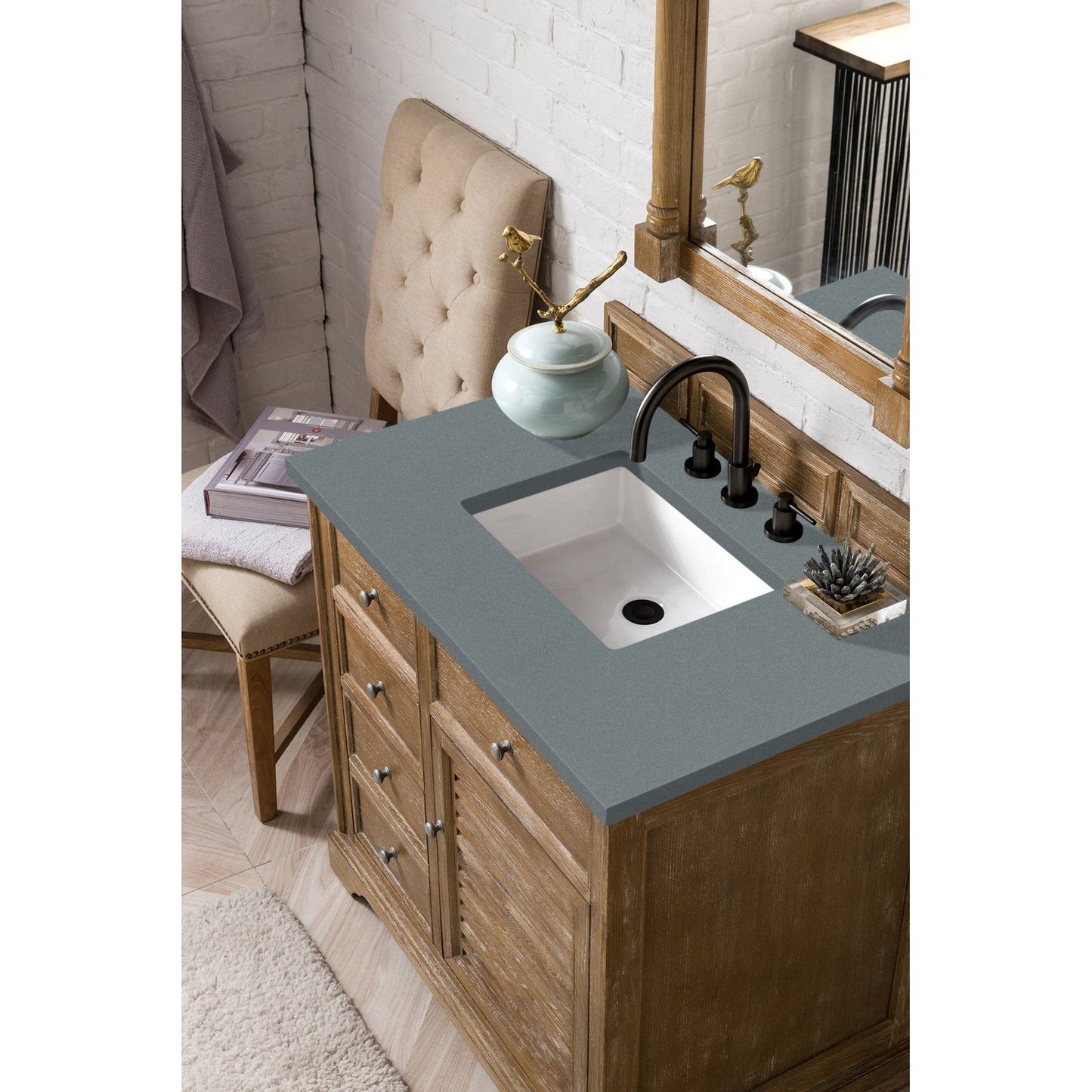 James Martin Vanities Savannah 36" Driftwood Single Vanity - 238-104-5511-3AF
