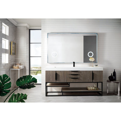 James Martin Vanities Columbia 72" Single Vanity - 388-V72S-AGR-MB-DGG