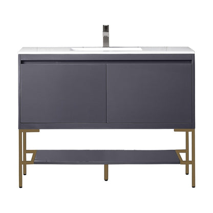 James Martin Vanities Milan 47.3" Single Vanity Cabinet - 801V47.3GWRGDCHB