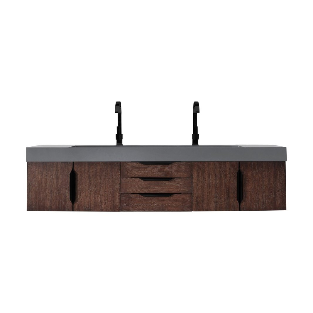 James Martin Vanities Mercer Island 72" Double Vanity - 389-V72D-AGR-G-DGG