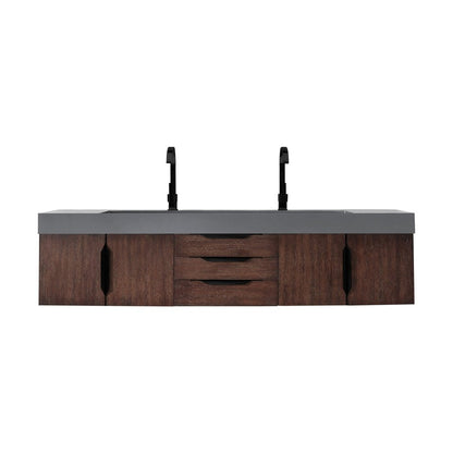 James Martin Vanities Mercer Island 72" Double Vanity - 389-V72D-AGR-G-DGG