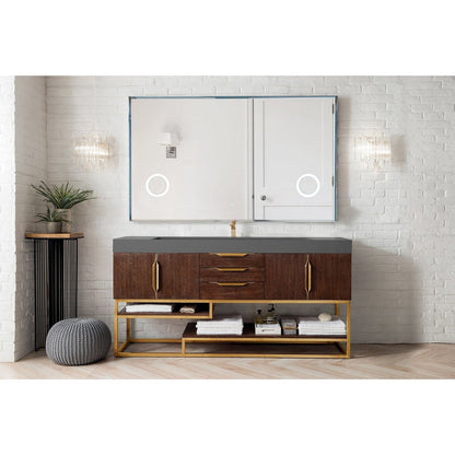 James Martin Vanities Columbia 72" Single Vanity - 388-V72S-AGR-MB-DGG