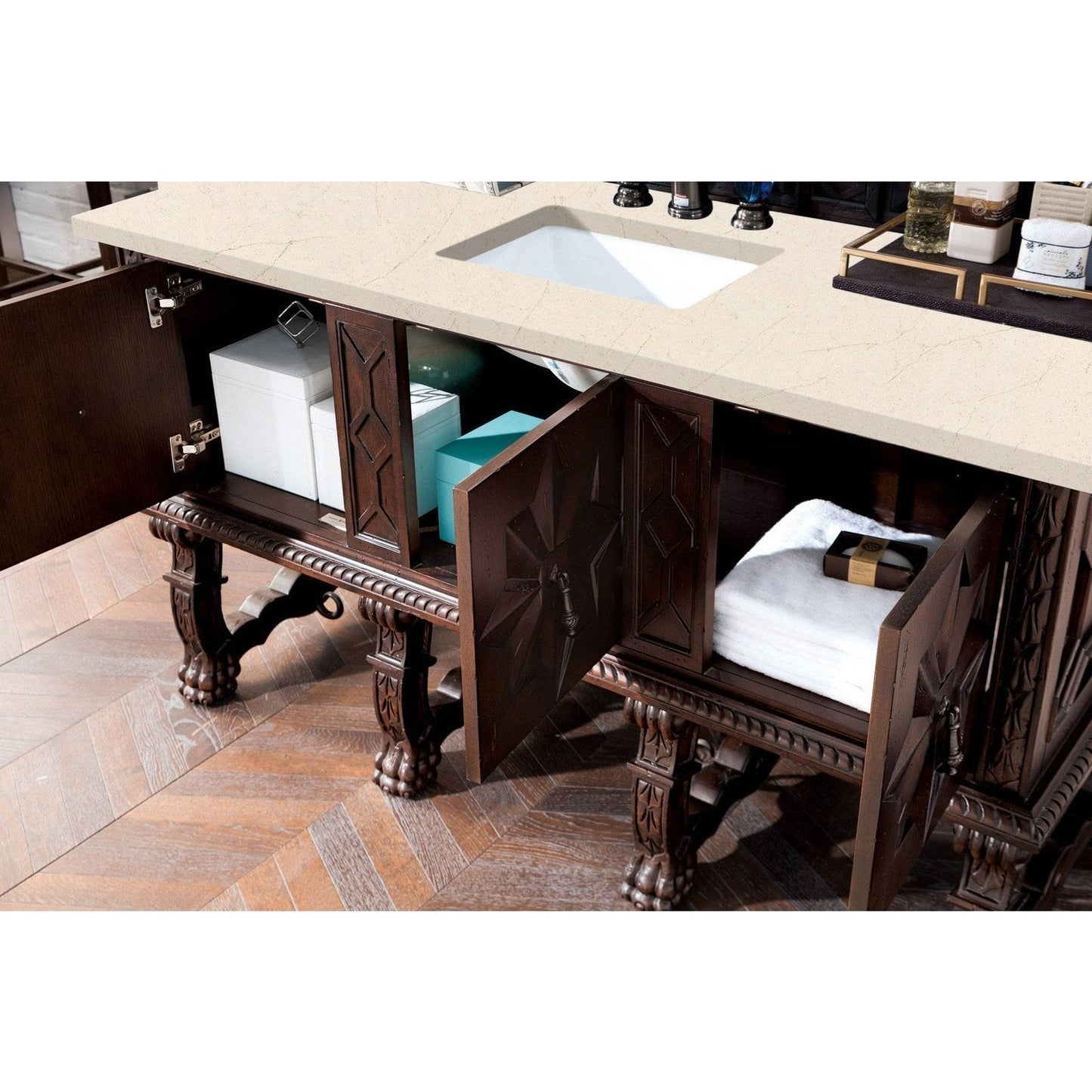 James Martin Vanities Balmoral 60" Single Vanity Cabinet - 150-V60S-ANW-3AF