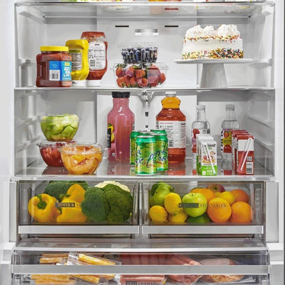 WHIRLPOOL 36-Inch French Door Refrigerator with Interior Water Dispenser - 31 cu. ft. White - WRFF3336SW