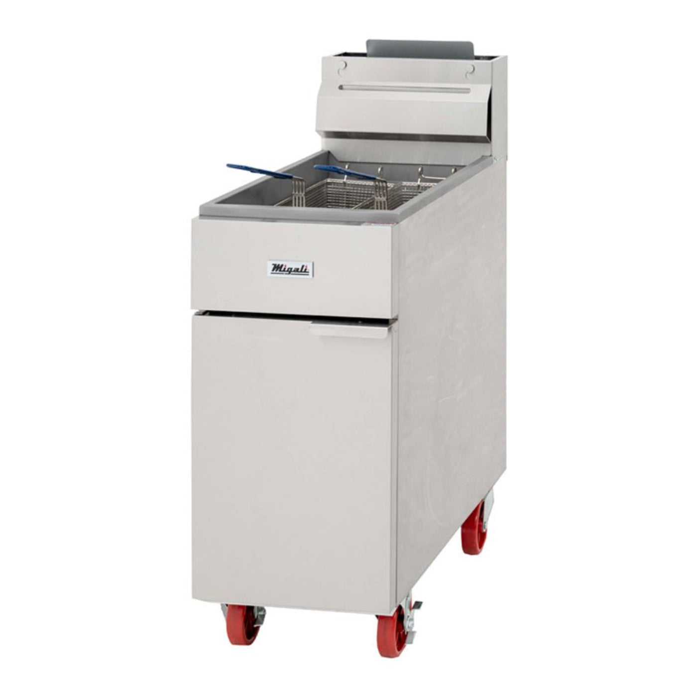 Migali C-F40-LP Liquid Propane 40 lb. Floor Fryer – 90,000 BTU - C-F40-LP
