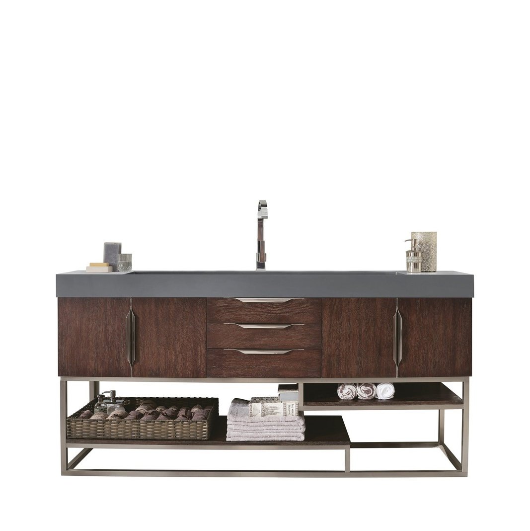 James Martin Vanities Columbia 72" Single Vanity - 388-V72S-AGR-MB-DGG