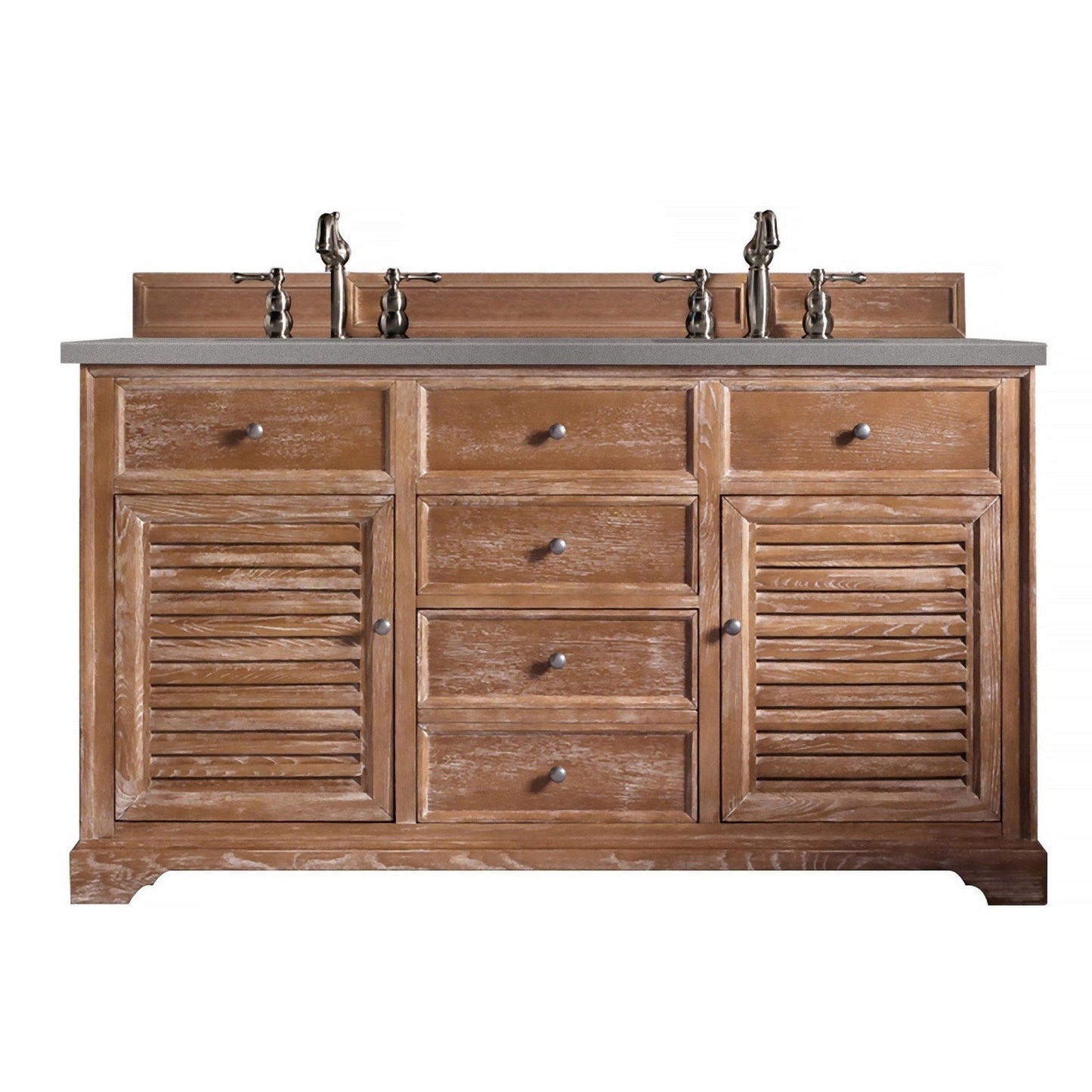 James Martin Vanities Savannah 60" Driftwood Double Vanity - 238-104-5611-3AF