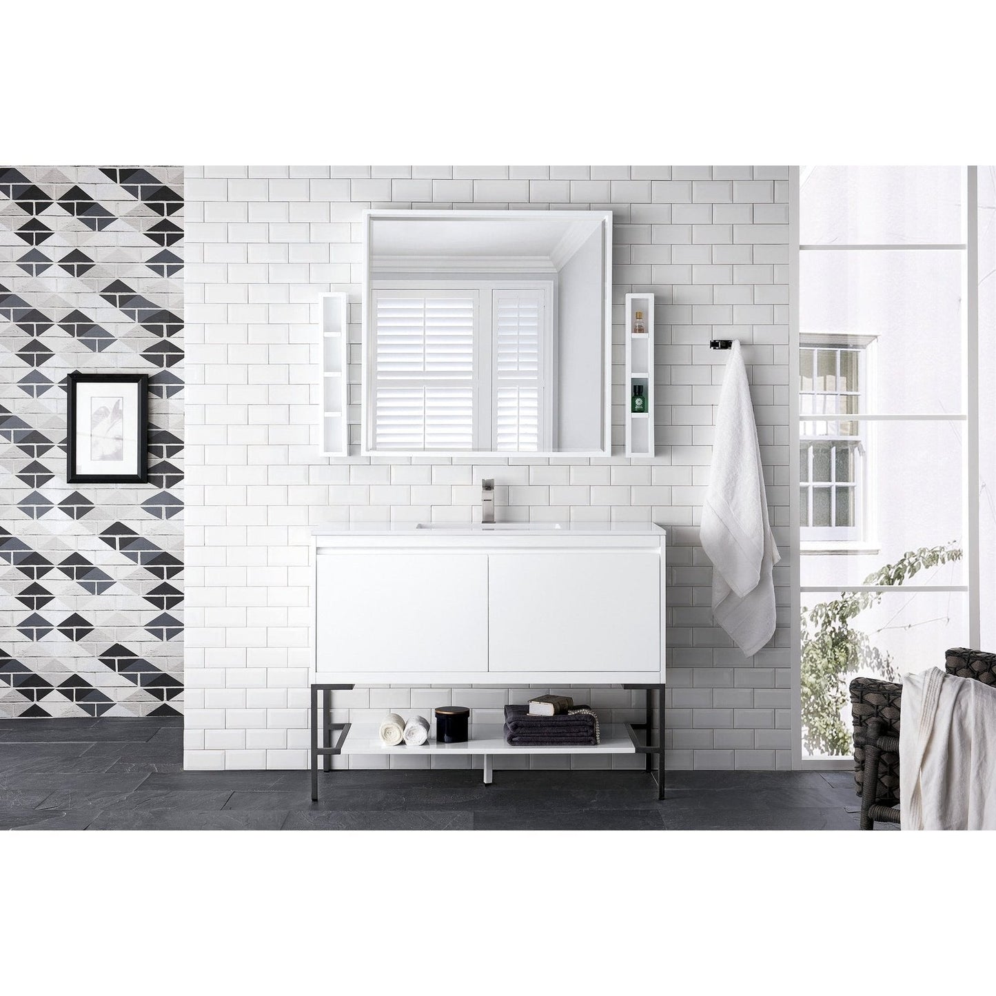 James Martin Vanities Milan 47.3" Single Vanity Cabinet - 801V47.3GWRGDCHB