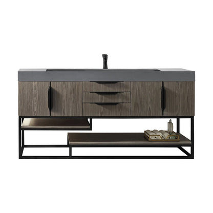 James Martin Vanities Columbia 72" Single Vanity - 388-V72S-AGR-MB-DGG