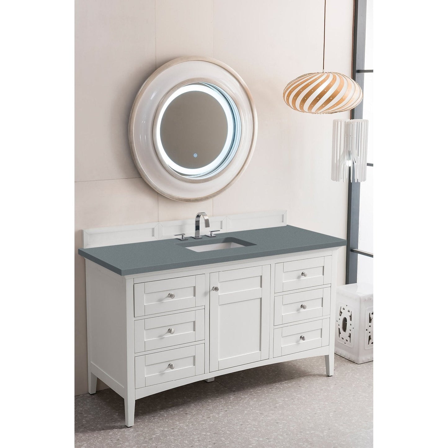 James Martin Vanities Palisades 60" Single Vanity - 527-V60S-BW-3AF