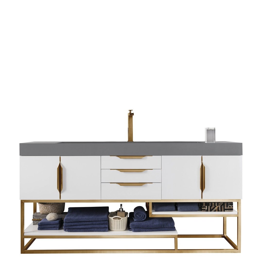 James Martin Vanities Columbia 72" Single Vanity - 388-V72S-AGR-MB-DGG