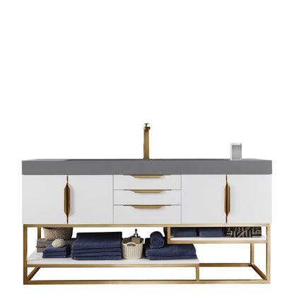 James Martin Vanities Columbia 72" Single Vanity - 388-V72S-AGR-MB-DGG