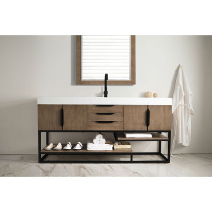James Martin Vanities Columbia 72" Single Vanity - 388-V72S-AGR-MB-DGG