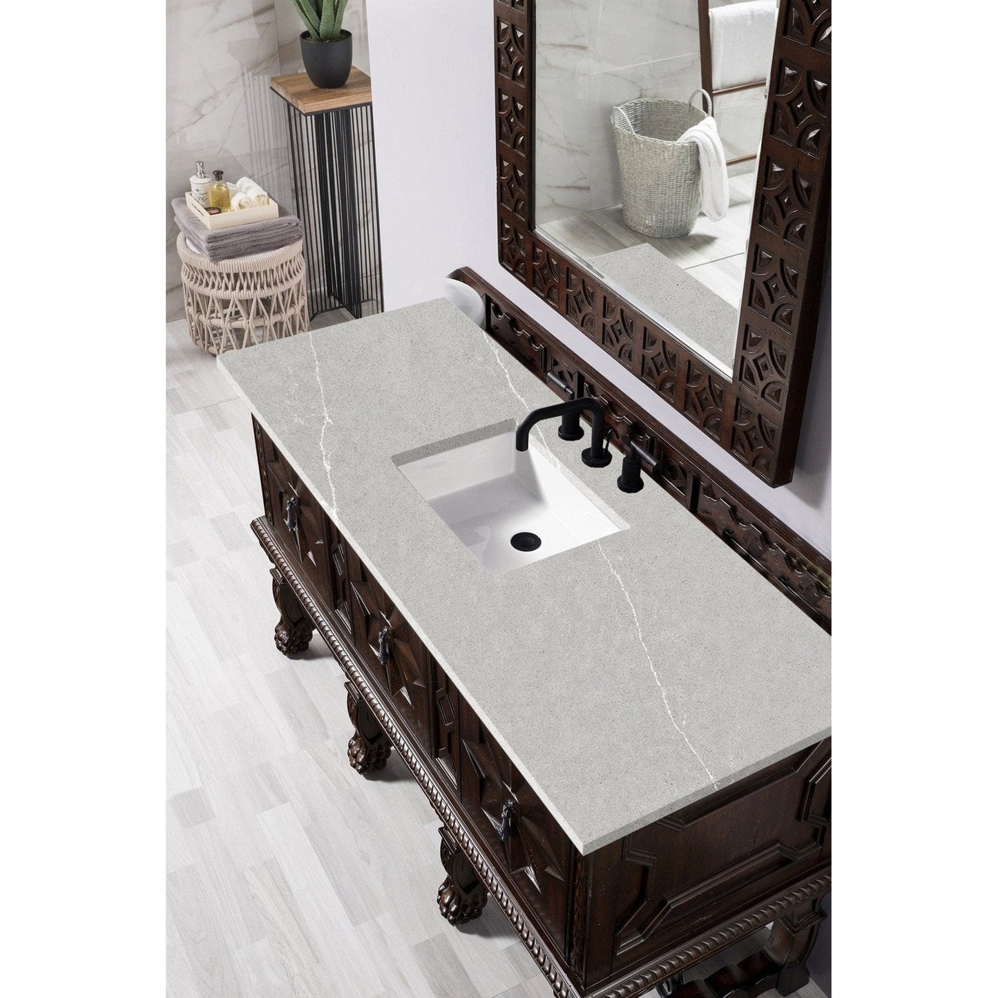 James Martin Vanities Balmoral 60" Single Vanity Cabinet - 150-V60S-ANW-3AF