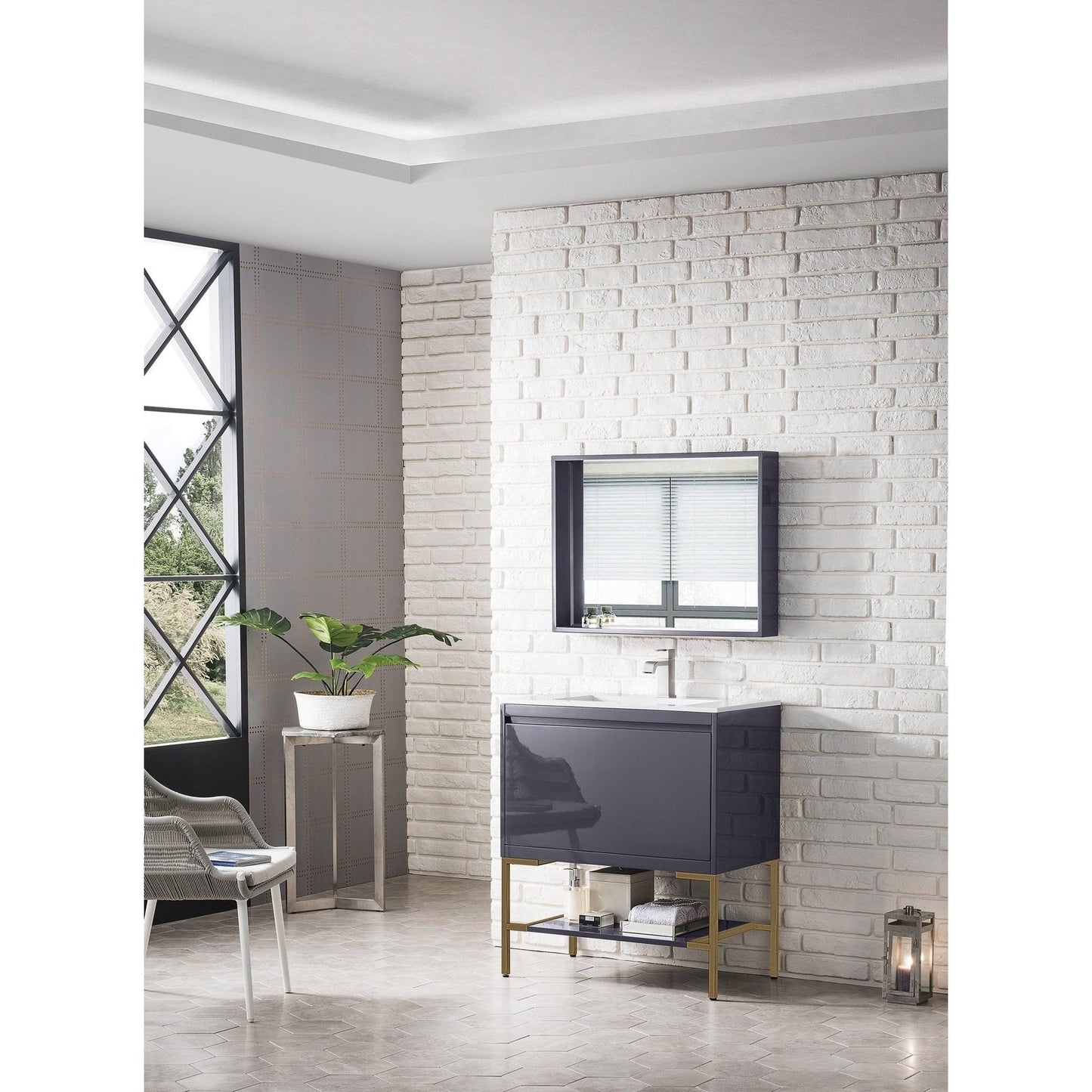 James Martin Vanities Milan 31.5" Single Vanity Cabinet - 801V31.5GWRGDCHB