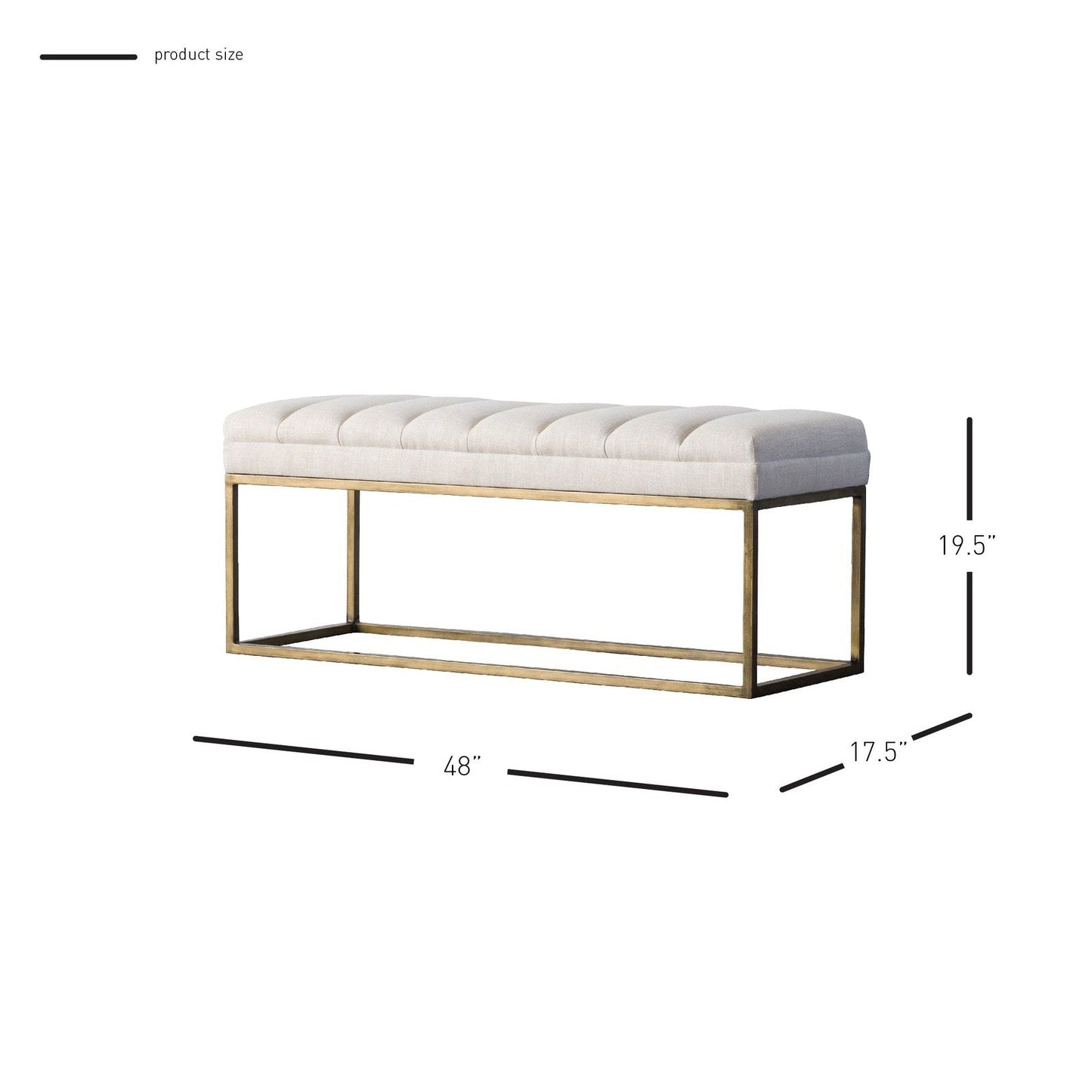 New Pacific Direct Darius Fabric Bench  - 3900029-279