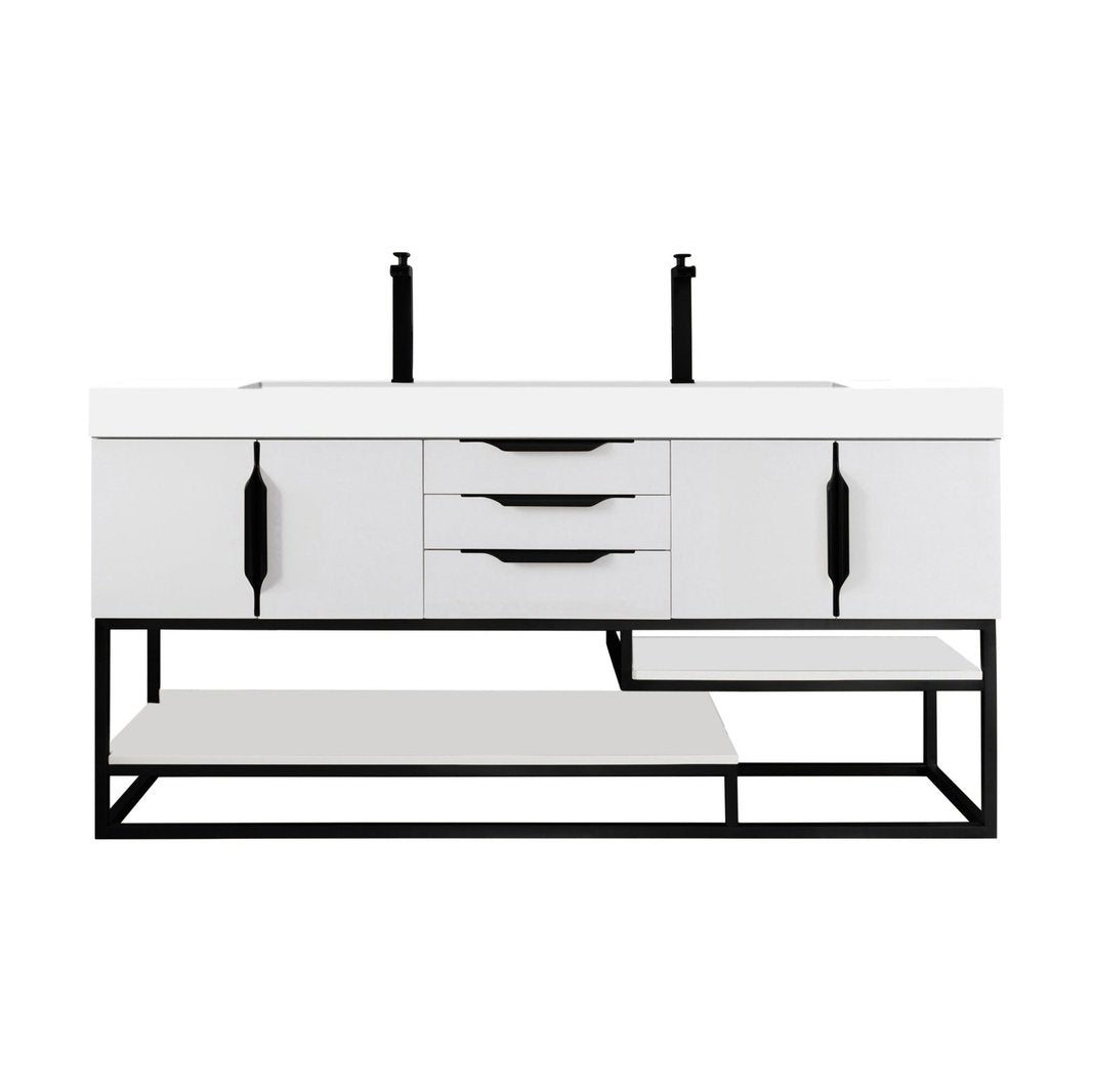 James Martin Vanities Columbia 72" Double Vanity - 388-V72D-AGR-MB-DGG