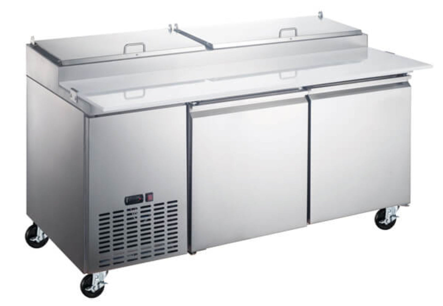 Omcan 71" Refrigerated Pizza Prep Table 2 Door - Omcan-50043