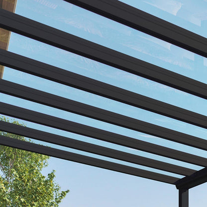 Palram - Canopia | Stockholm 11x17 ft Patio Cover - Gray/Clear - HG9455
