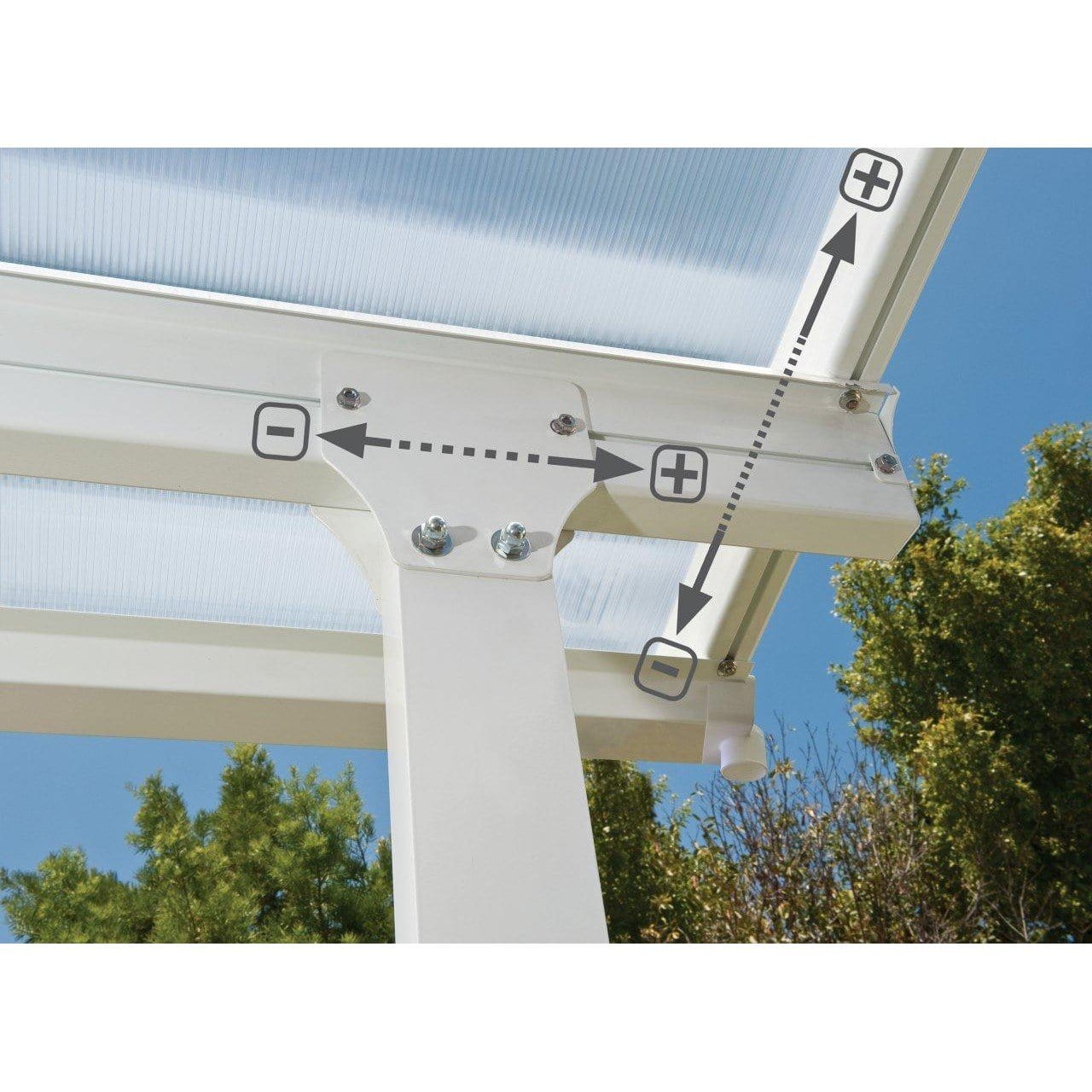 Palram - Canopia | 10 ft Wide Feria Patio Cover - White White - HG9310