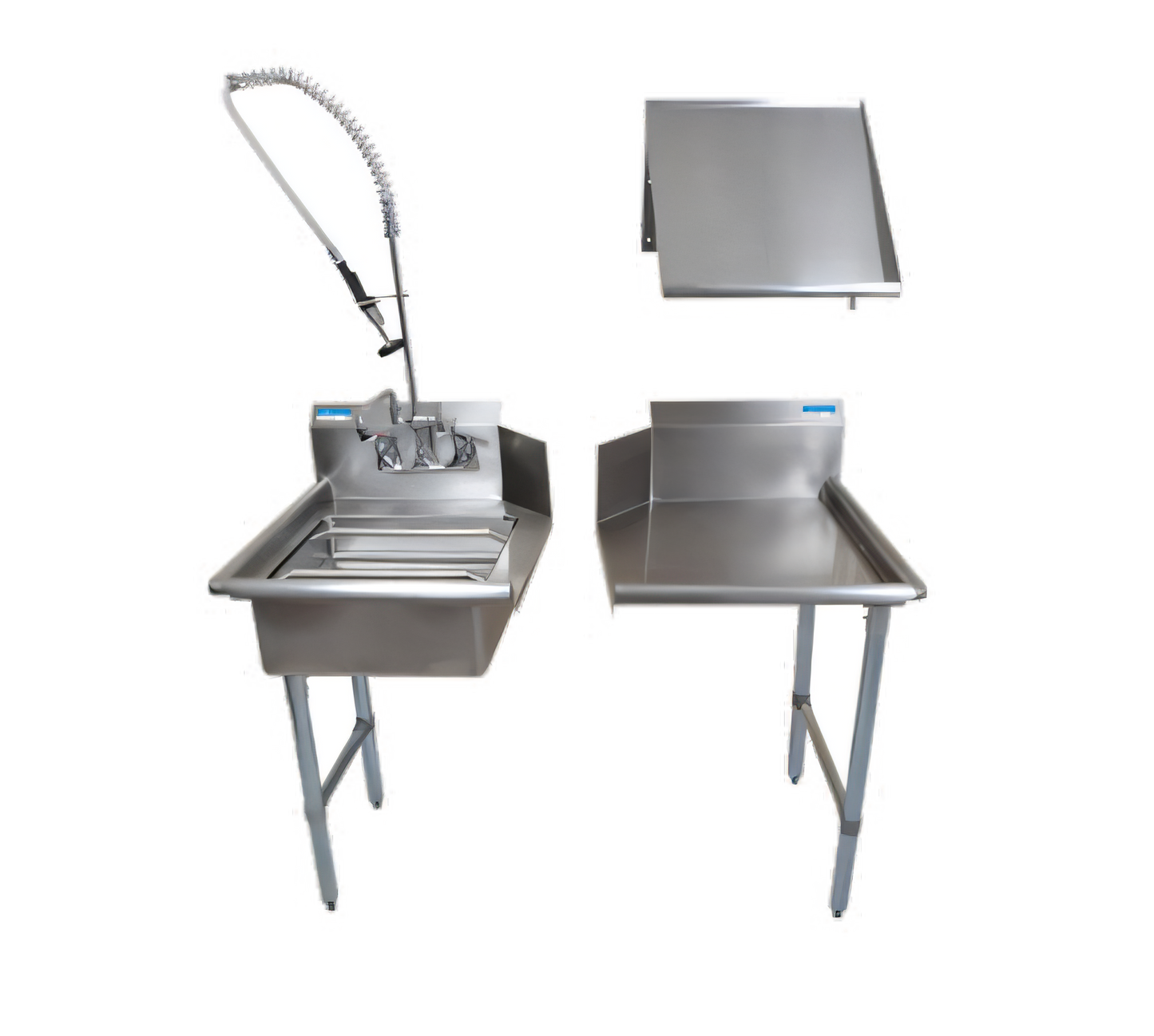 BK Resources BKDTK-48-L-G Compartment Sinks - BKDTK-48-L-G
