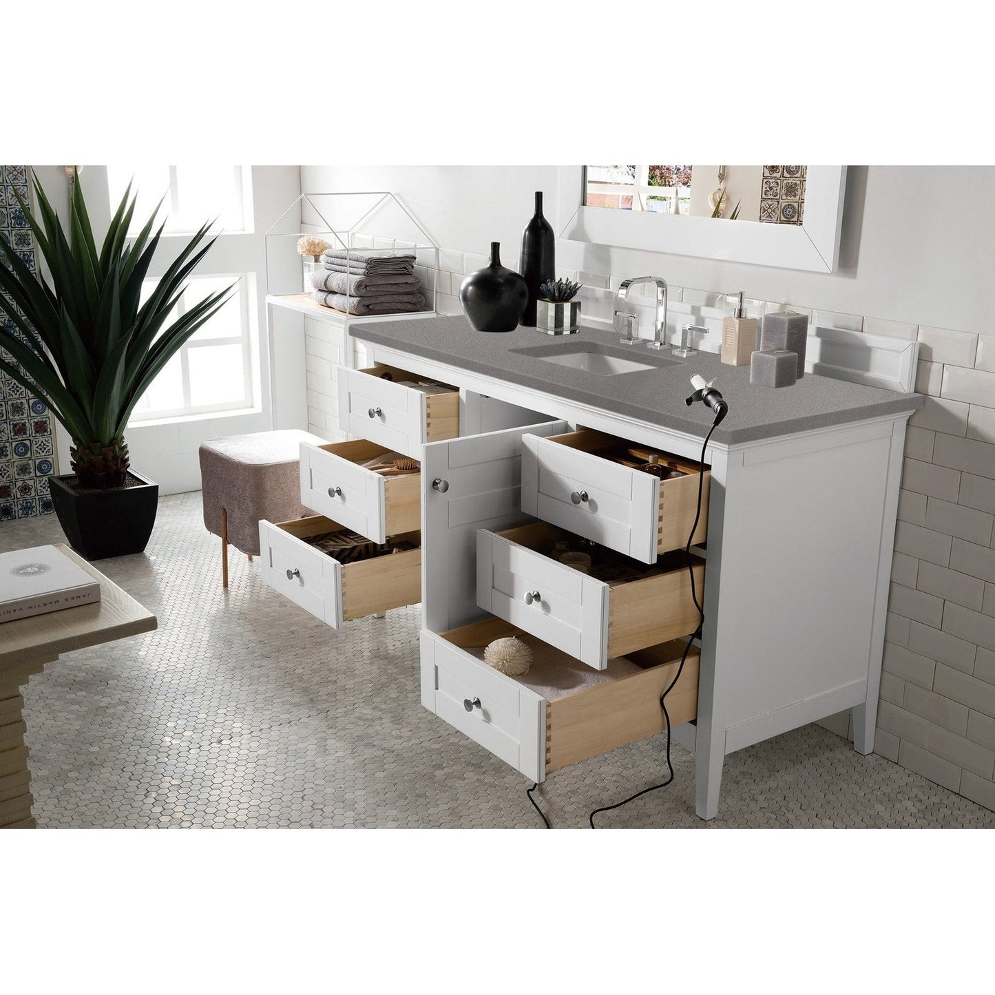 James Martin Vanities Palisades 60" Single Vanity - 527-V60S-BW-3AF