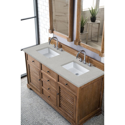 James Martin Vanities Savannah 60" Driftwood Double Vanity - 238-104-5611-3AF