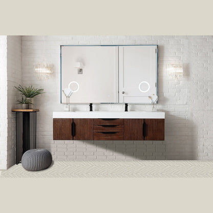 James Martin Vanities Mercer Island 72" Double Vanity - 389-V72D-AGR-G-DGG