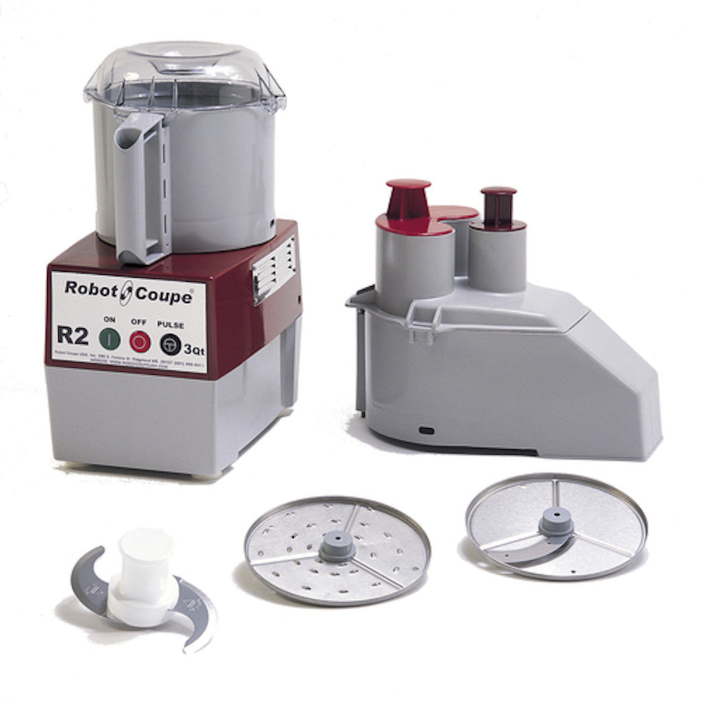 Robot Coupe R2N Combination Continuous Feed Food Processor with 3 Qt. Gray Bowl - RCR2N-SPECIAL
