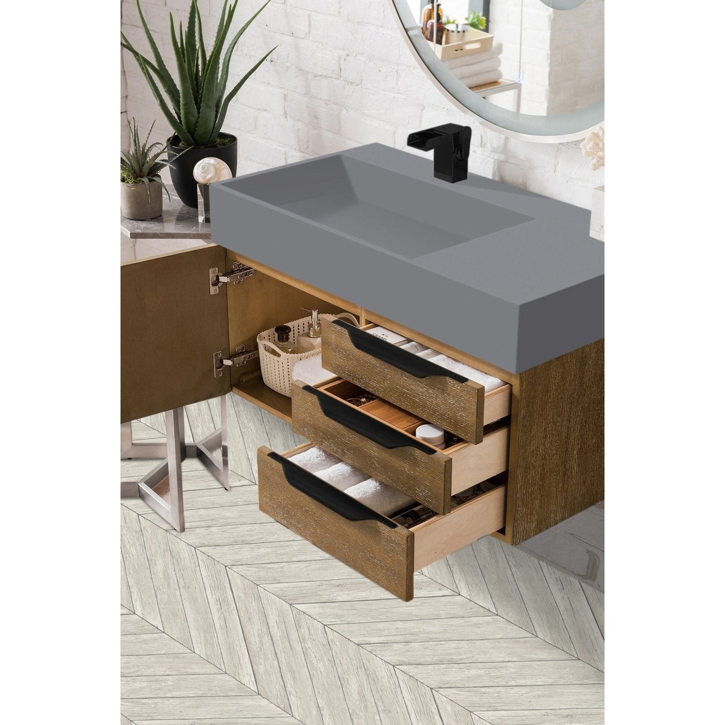 James Martin Vanities Mercer Island 36" Single Vanity - 389-V36-AGR-G-DGG
