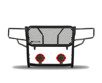 RU-DOSP07-B-PLR Black Horse Rugged Heavy Duty Grille Guard Kit - BLKRUDOSP07BP