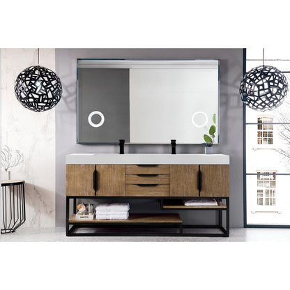 James Martin Vanities Columbia 72" Double Vanity - 388-V72D-AGR-MB-DGG
