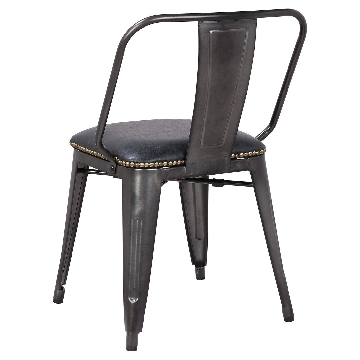 New Pacific Direct Brian PU Leather Metal Side Chair, (Set of 4)  - 9300030-240