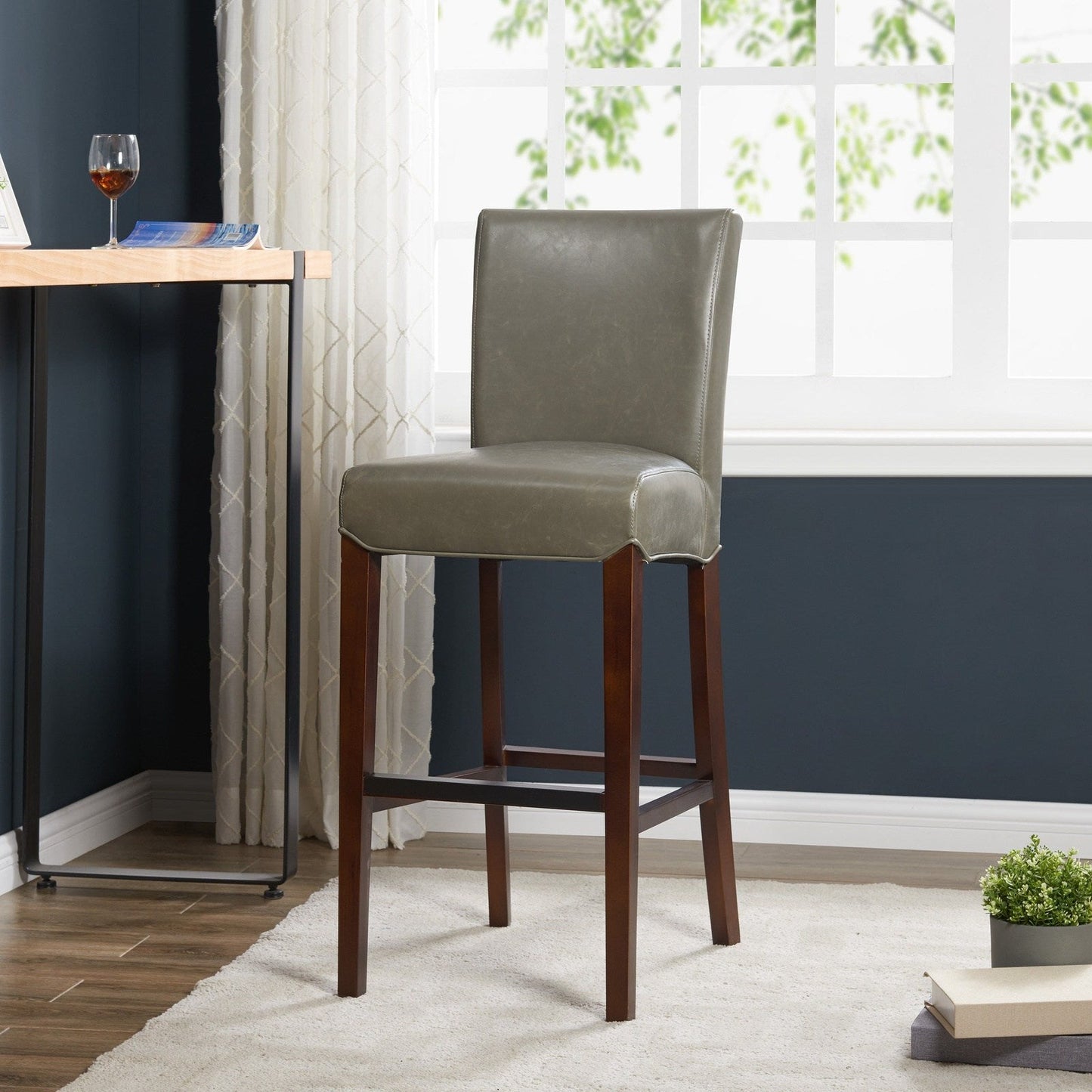 New Pacific Direct Milton Bonded Leather Bar Stool -  268530B-V04
