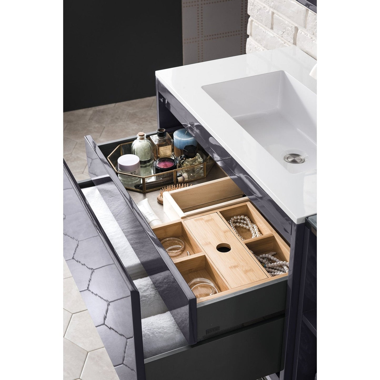 James Martin Vanities Milan 31.5" Single Vanity Cabinet - 801V31.5GWRGDCHB