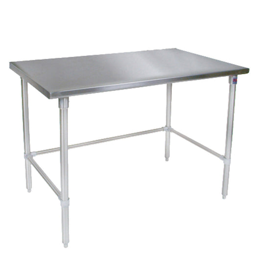 John Boos ST6-3084SBK Open Base 84" W x 30" D Stainless Steel Work Table - JBST63084SBK